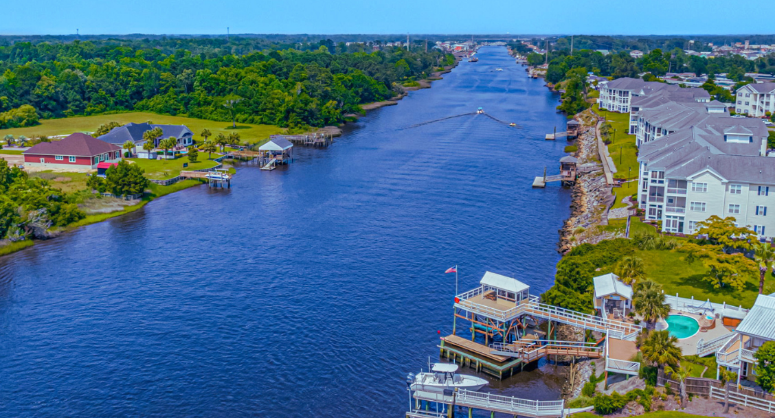Aerial waterway view
